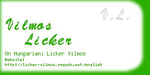 vilmos licker business card